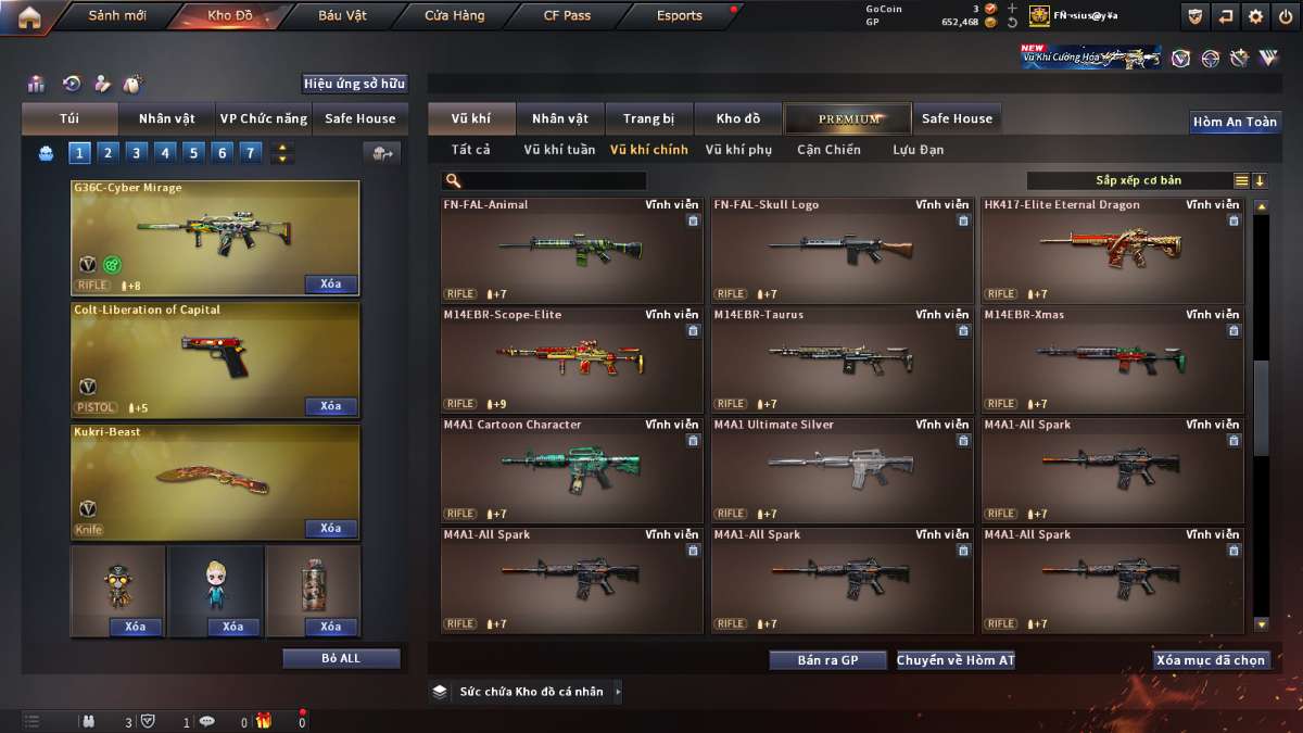 shop acc cf uy tin gia re